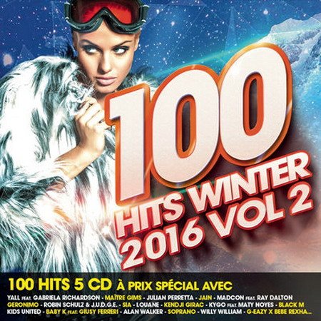 Обложка 100 Hits Winter 2016 Vol.2 (5CD) (2016) MP3