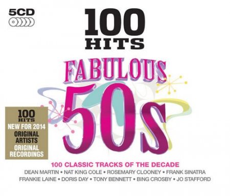 Обложка 100 Hits: Fabulous 50s (5CD Box Set) (2014) FLAC